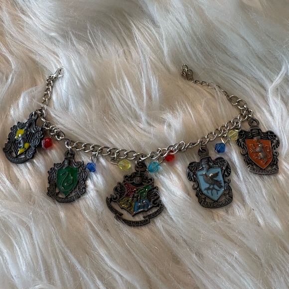 Harry Potter Jewelry - Harry Potter Hogwarts House Charm Bracelet in Multicolor